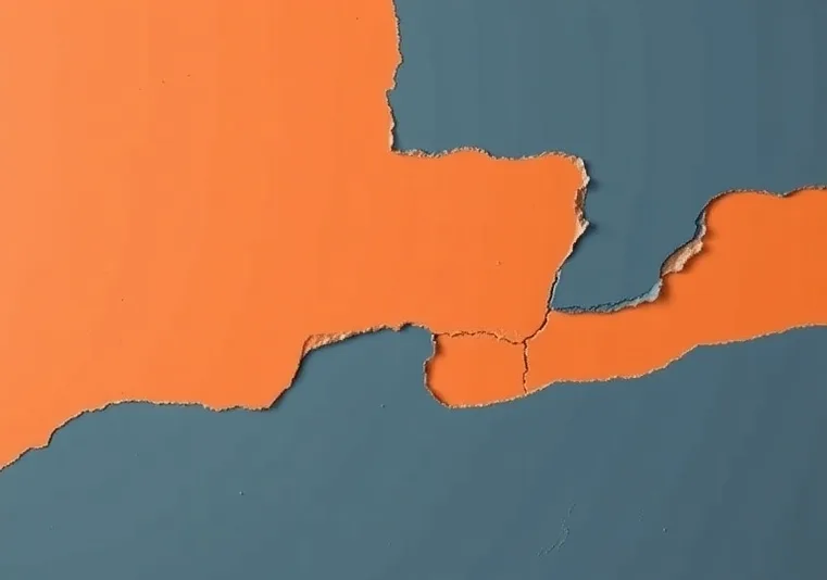 Ponçage et rebouchage des fissures avant mise en peinture